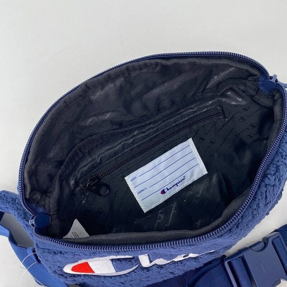CHAMPION Sling Bag Fanny Pack Travel Adjustable Waist Sherpa Big Script LOGO - Picture 2 of 6